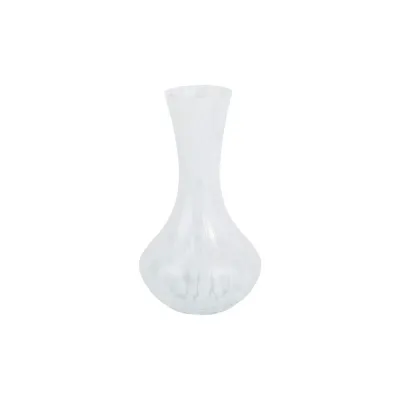 Nuvola White Fluted Vase Small