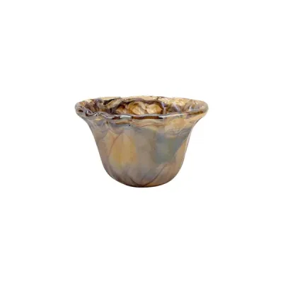 Onda Glass Tortoiseshell Rimmed Bowl Small