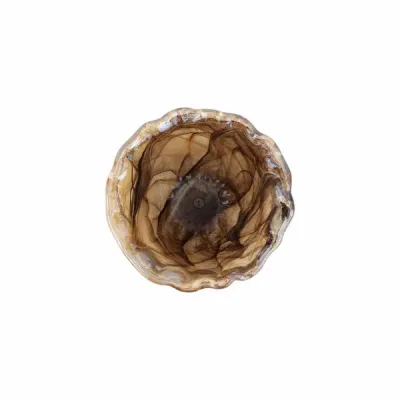 Onda Glass Tortoiseshell Rimmed Bowl Small