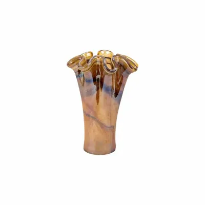 Onda Glass Tortoiseshell Vase Short