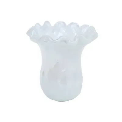 Onda Glass White Small Tulip Vase