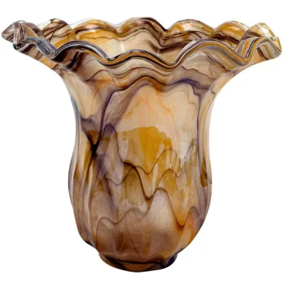 Onda Glass Tortoiseshell Tulip Vase