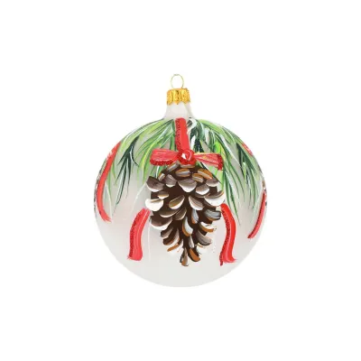 Pinecone Ornament 4"D