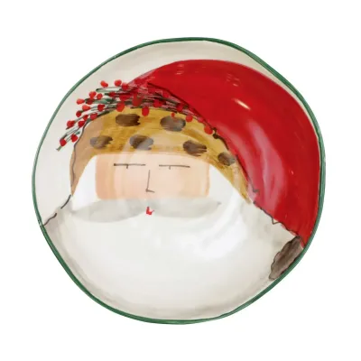 Old St. Nick Pasta Bowl - Animal Hat 8.25"D, 2.25"H