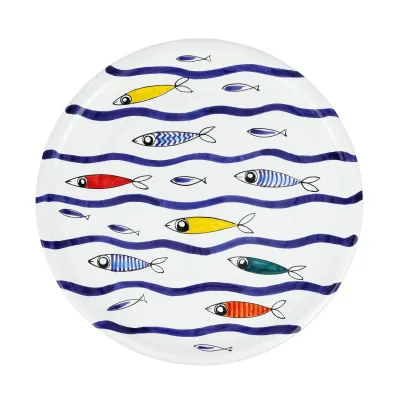 Pesce Pazzo Round Platter 13.25"D