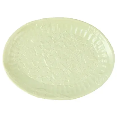 Pietra Fiori Pistachio Oval Platter