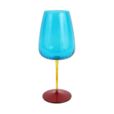 Pompidou Aqua Water Glass 9.75"H, 24 oz