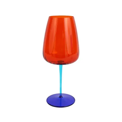 Pompidou Orange Wine Glass 9"H, 18 oz