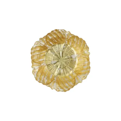 Rufolo Glass Gold Flower Bowl Small