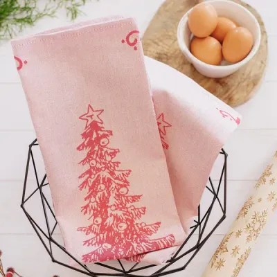 Strofinaccio Red Tree Dish Towels Set of 2