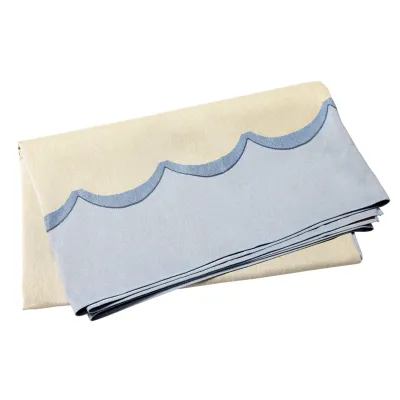 Tavola Blue Scalloped Placemats - Set of 4 19"L, 13"W