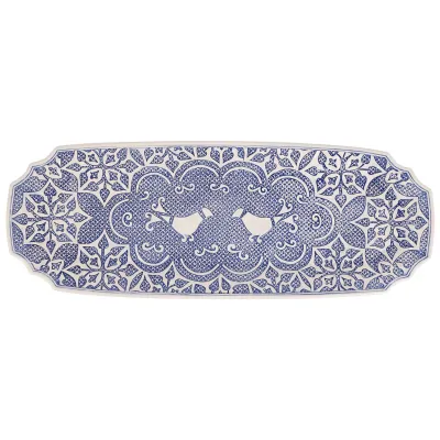 Uccello Blu Long Oval Platter 22.75"L, 8.5"W