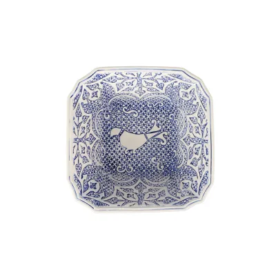 Uccello Blu Small Bowl 6.5"Sq, 2.75"H