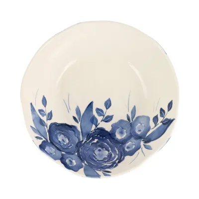 Blue Camellia Shallow Serving Bowl 11.25"D, 3.5"H