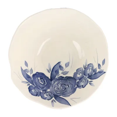 Blue Camellia Deep Serving Bowl 12.5"D, 5"H