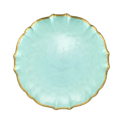Baroque Glass Aqua Dinnerware