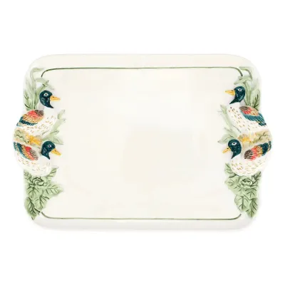 Wildlife Mallard Rectangular Platter 18.5"L, 12.5"W