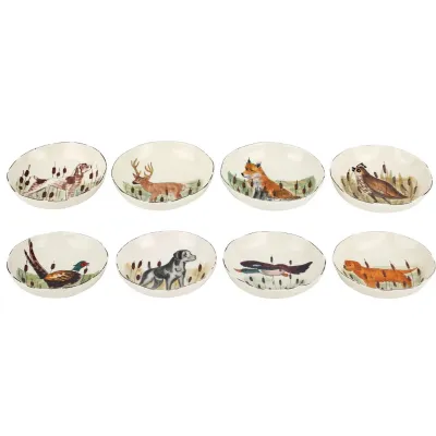 Wildlife Assorted Pasta Bowls Set of 8