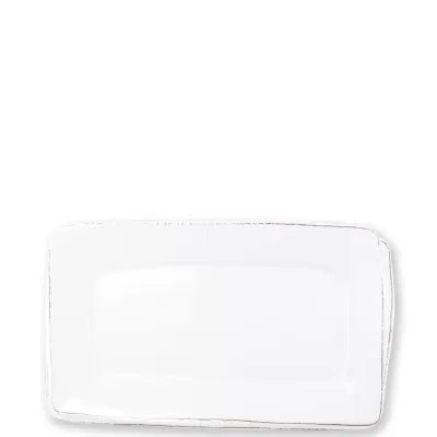 Melamine Lastra White Rectangular Platter 18"L, 10.75"W