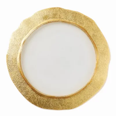 Rufolo Glass Gold Organic Service Plate/Charger 12.75"D