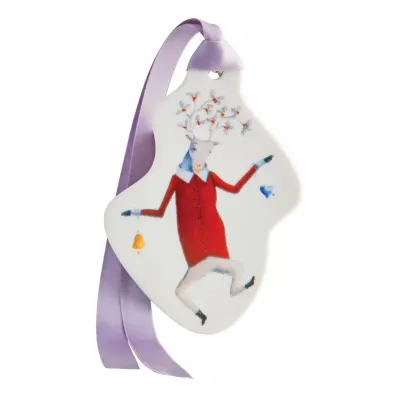Angels Reindeer With Bells Ornament 0.1 H x 4.6 L x 3.2 W in