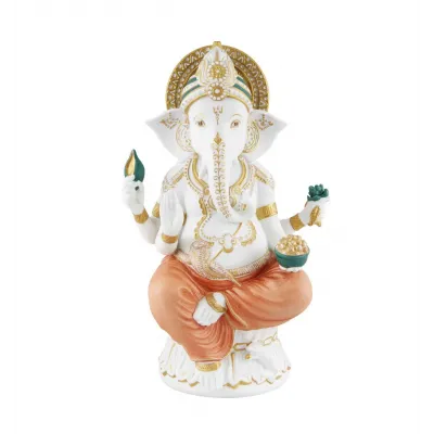 Lord Ganesha Sculpture 10.6 H x 6.2 L x 5 W in (Special Order)