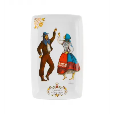 Dancas Tradicionais Rectangular Plate 21 Cm S Miguel