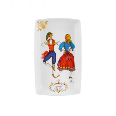 Dancas Tradicionais Rectangular Plate 21 Cm Ribatejo
