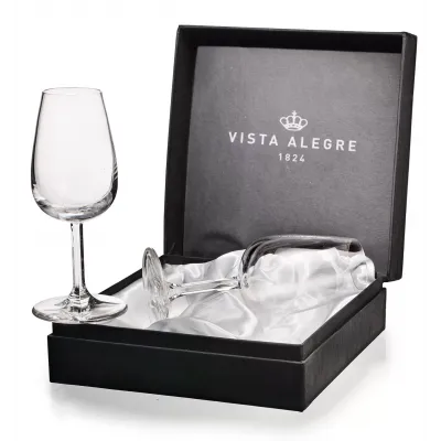 Alvaro Siza Case With Two Oporto Wine Goblets 6.5 H x 2.7 W in, 6.4 oz