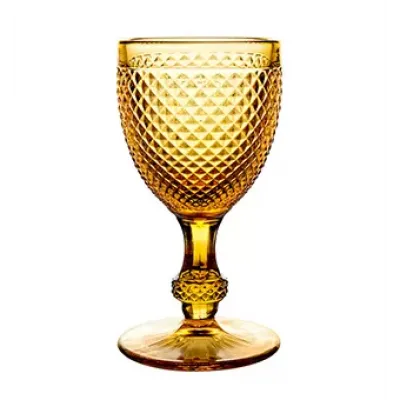 Bicos Amber Set With 4 Red Wine Goblets