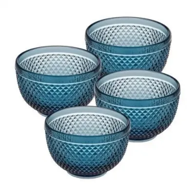 Bicos Blue Small Bowl Blue, Set of 4