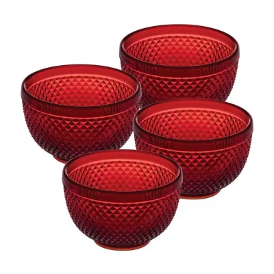 Bicos Red Small Bowl Red, Set of 4