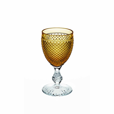 Bicos Bicolor Goblet With Amber Top 6.6 H x 3.4 W in, 9.4 oz