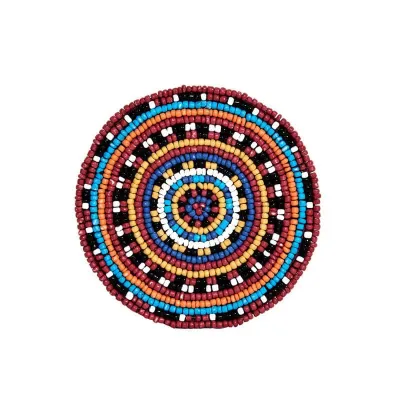 Maasai Multi 4" Round Coasters, Set Of 4