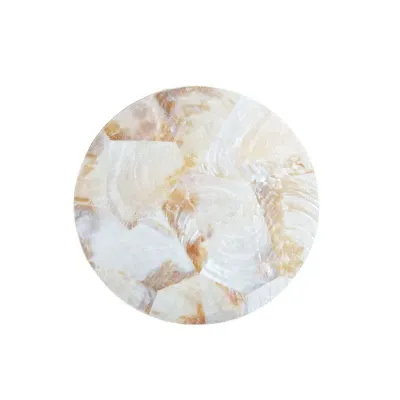 White Pearl White Pearl 4" Round Coasters, Set Of 4