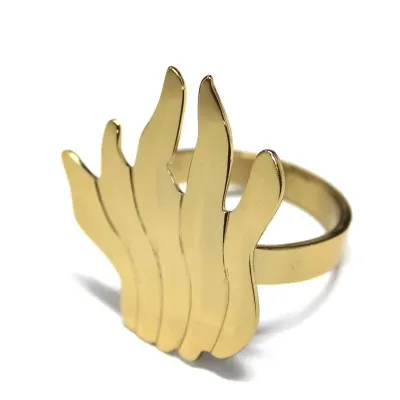 Flame Gold Metal Napkin Ring