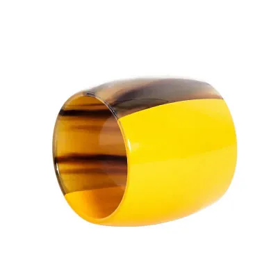 Horn & Lacquer Yellow Horn Napkin Ring