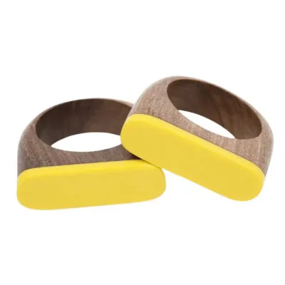 Flow Small Yellow Napkin Ring