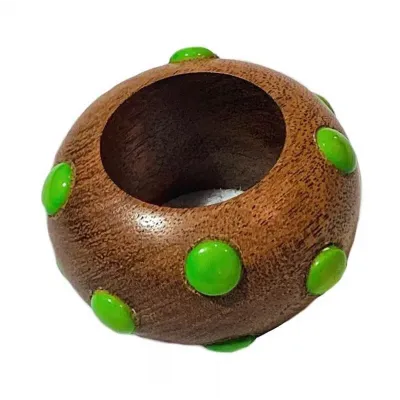 Candy Dot Green Napkin Ring