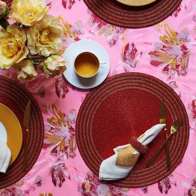 Sparkle Red 15" Round Placemat