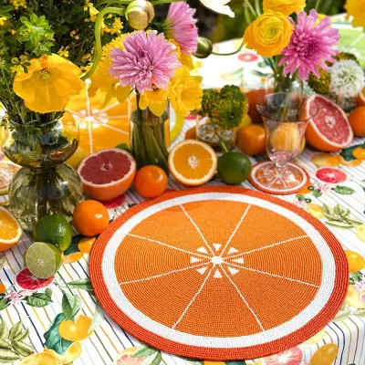 Orange  15" Round Placemat