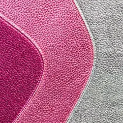 Trio Reversible Fuchsia/Pink/Silver 15" Round Placemat