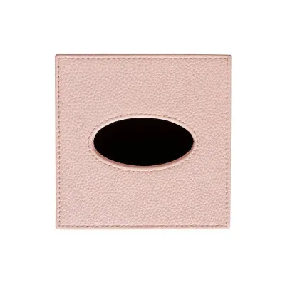 Faux Leather Tissue Box Von Gern Home x Dragons Of Walton Street Light Pink