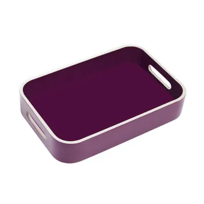 Plum 8" x 12" x 2" Small Lacquer Tray