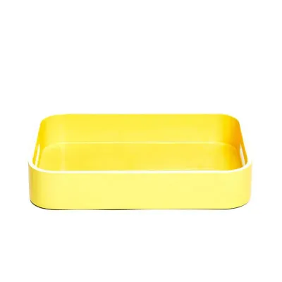 Lemon 8" x 12" x 2" Small Lacquer Tray