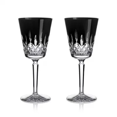 Lismore Black Medium Goblet 345 ml 11.5 fl oz, Set of 2