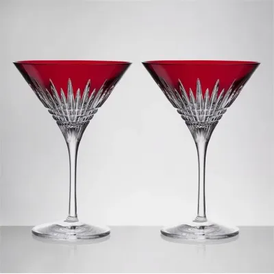 New Year Celebration Martini Red Set of 2