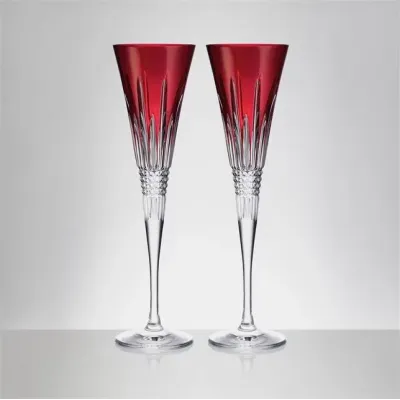 New Year Celebration Flute Red Set of 2