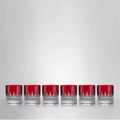 New Year Celebration Small Tumblers Red Set of 6