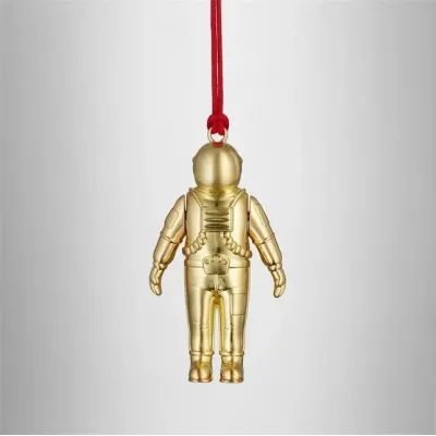 Christmas Spaceman Golden Ornament